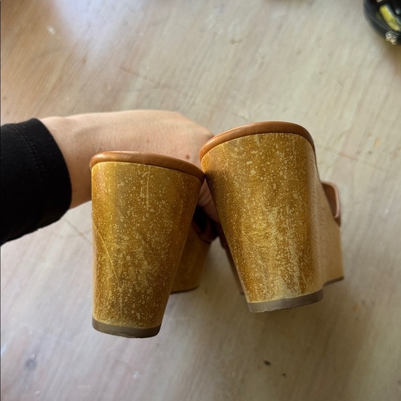 Tory Burch Ines Double Leather Wedge Size 8 - Picture 6 of 9